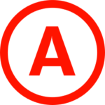 Logo rouge de la ligne RER A